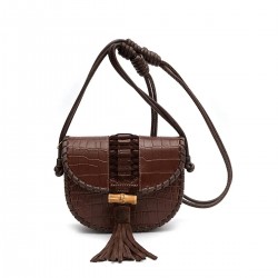 Bolsa Isla Box Zaira New Croco Brownie