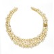 Colar Nádia Gimenes Exagerado Choker Pérolas Dourado