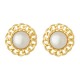 Brinco Nádia Gimenes Pearl Link Pressão Pérola Dourado