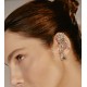 Brinco Camila Klein Onda do Tirreno Ear Cuff Cristais Prata Velho