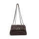 Bolsa Isla Flap Tressê Couro Gloss Café Onix