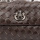 Bolsa Isla Flap Tressê Couro Gloss Café Onix