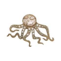 Broche Camila Klein Exclusive Polvo Cristais Ouro Velho