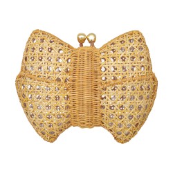 Bolsa Serpui Clutch Bow Vime Light Honey