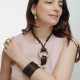 Colar Luiza Rogi Ava Fios Cadarço Pérolas Ouro Envelhecida