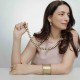 Pulseira Luiza Rogi Ava Bracelete Metal Ouro Envelhecido