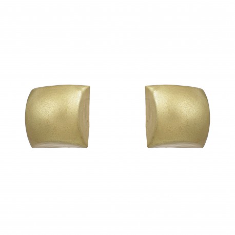 Brinco Luiza Rogi Ava Quadrado Metal Ouro Envelhecido