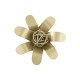 Broche Luiza Rogi Ava Flor Pétalas Ouro Envelhecido