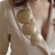 Broche Luiza Rogi Imã Botão Metal Prata Envelhecida Maxi
