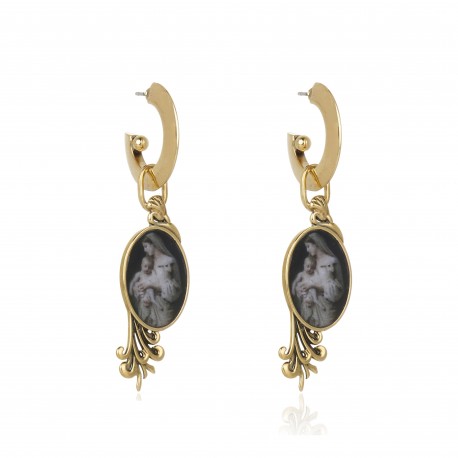Brinco Monica Di Creddo Divinus Argola Ouro Vintage