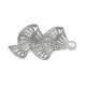 Broche Nádia Gimenes Espiral Cristais Prata Vintage P
