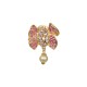 Broche Nádia Gimenes Laços Cristais Ouro Vintage P