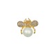 Broche Nádia Gimenes Brilliant Pérola Ouro Vintage