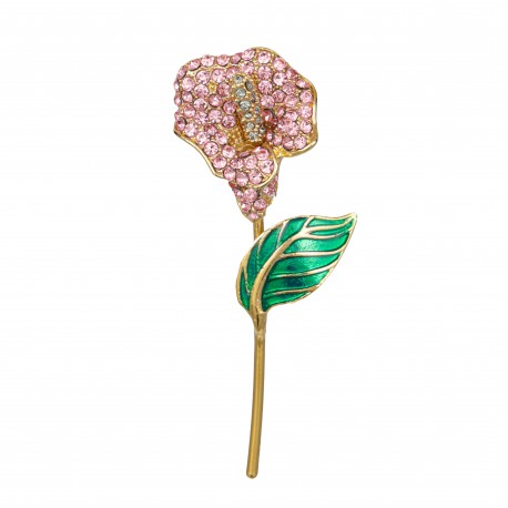 Broche Nádia Gimenes Cala Cristais Ouro Vintage M