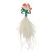 Broche Nádia Gimenes Tulipa Plumas Ouro Vintage M