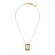 Colar Hector Albertazzi Art Déco Midi Cristal Fumê Ouro Vintage