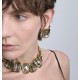 Colar Hector Albertazzi Art Déco Choker Cristal Ouro Vintage