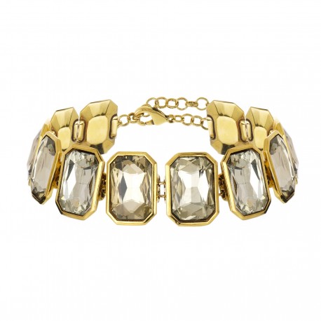 Colar Hector Albertazzi Art Déco Choker Cristal Ouro Vintage
