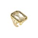 Anel Hector Albertazzi Art Déco Maxi Cristal Ouro Vintage