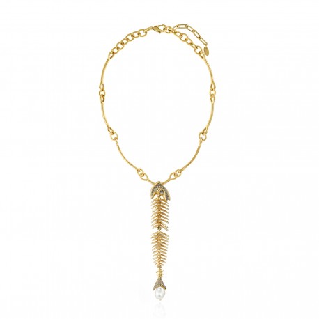 Colar Claudia Arbex Ocean Deep Pingente OuroVintage