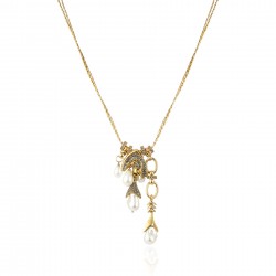 Colar Claudia Arbex Ocean Deep Pingentes Ouro Vintage