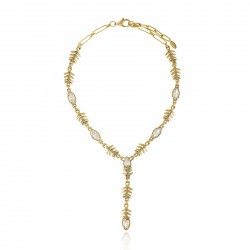 Colar Claudia Arbex Ocean Deep Gravata Ouro Vintage