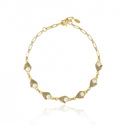 Colar Claudia Arbex Ocean Deep Choker Pérolas Ouro Vintage