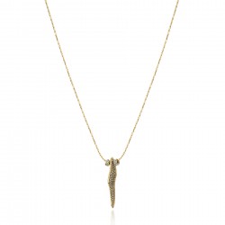 Colar Claudia Arbex Ocean Deep Médio Pingente Ouro Vintage