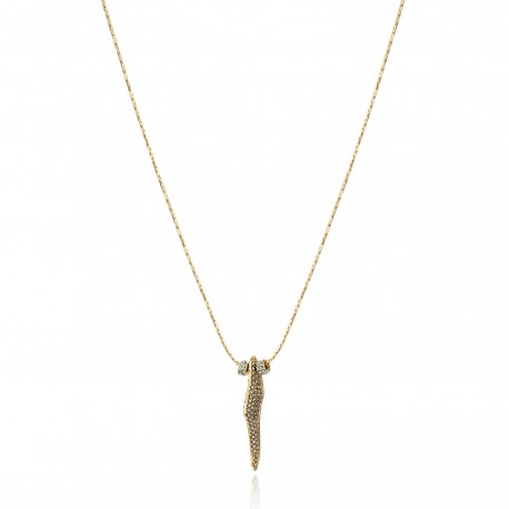 Colar Claudia Arbex Ocean Deep Médio Pingente Ouro Vintage