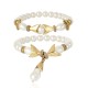 Pulseira Claudia Arbex Ocean Deep Kit Pérolas Ouro Vintage