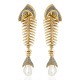Brinco Claudia Arbex Ocean Deep Longo Ouro Vintage