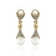 Brinco Claudia Arbex Ocean Deep Pérolas Ouro Vintage