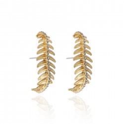 Brinco Claudia Arbex Ocean Deep Ear Hook Ouro Vintage