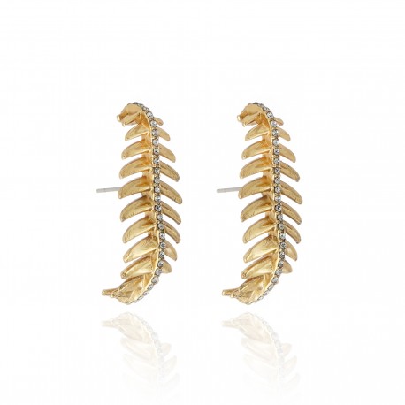 Brinco Claudia Arbex Ocean Deep Ear Hook Ouro Vintage