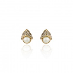 Brinco Claudia Arbex Ocean Deep Pérola Ouro Vintage