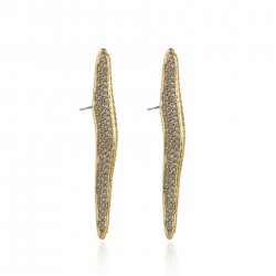 Brinco Claudia Arbex Ocean Deep Cristais Ouro Vintage