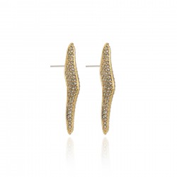 Brinco Claudia Arbex Ocean Deep Cristais Ouro Vintage