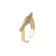 Anel Claudia Arbex Ocean Deep Cristais Ouro Vintage