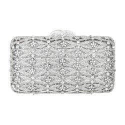 Bolsa Empório MP Clutch Cristais Prata