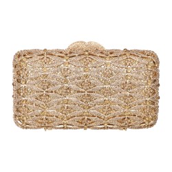 Bolsa Empório MP Clutch Cristais Dourada