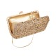 Bolsa Empório MP Clutch Cristais Dourada