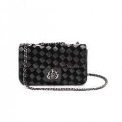 Bolsa Isla Anne Tressê Couro Camurça Preto
