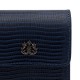 Bolsa Isla Phone Pouch Tampa Couro Lizard Marinho