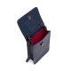 Bolsa Isla Phone Pouch Tampa Couro Lizard Marinho