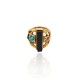 Anel Camila Klein Aura Em Fluxo Onix Ouro Velho