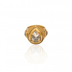Anel Camila Klein Aura Em Fluxo Cristal Ouro Velho
