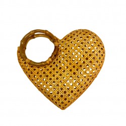 Bolsa Serpui Bag Marie Heart Vime Natural Light Honey
