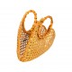 Bolsa Serpui Bag Marie Heart Vime Natural Light Honey