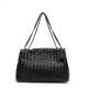 Bolsa Isla Helen Flap Tressê Couro Preto Onix