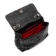 Bolsa Isla Helen Flap Tressê Couro Preto Onix